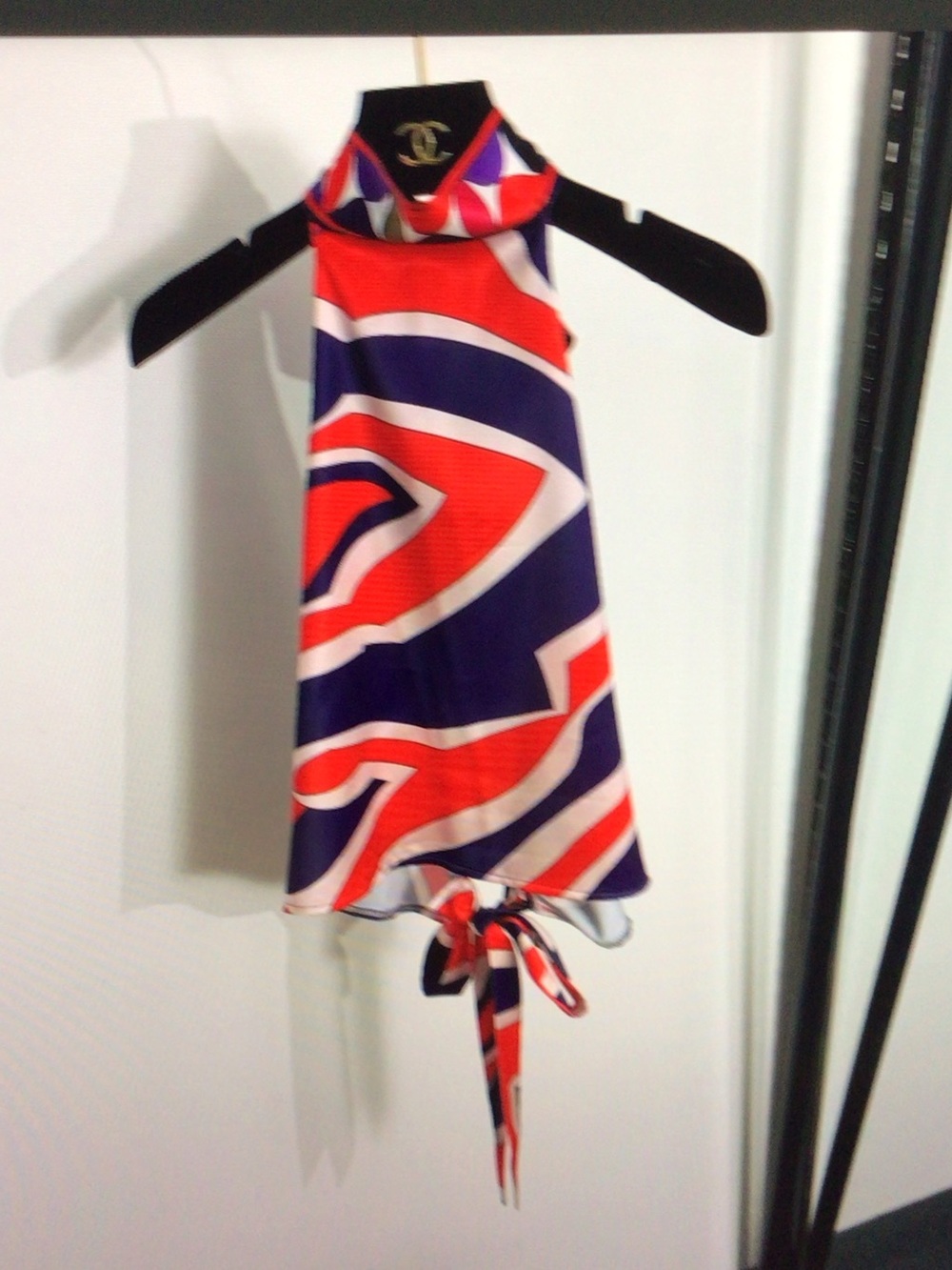 Emilio Pucci Bold Abstract Silk Top and Skirt Set - Red Multi - Picture 2 of 8